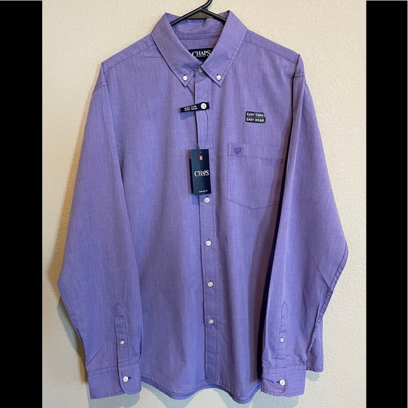 Chaps (purple) long sleeve button down shirt - Picture 2 of 7